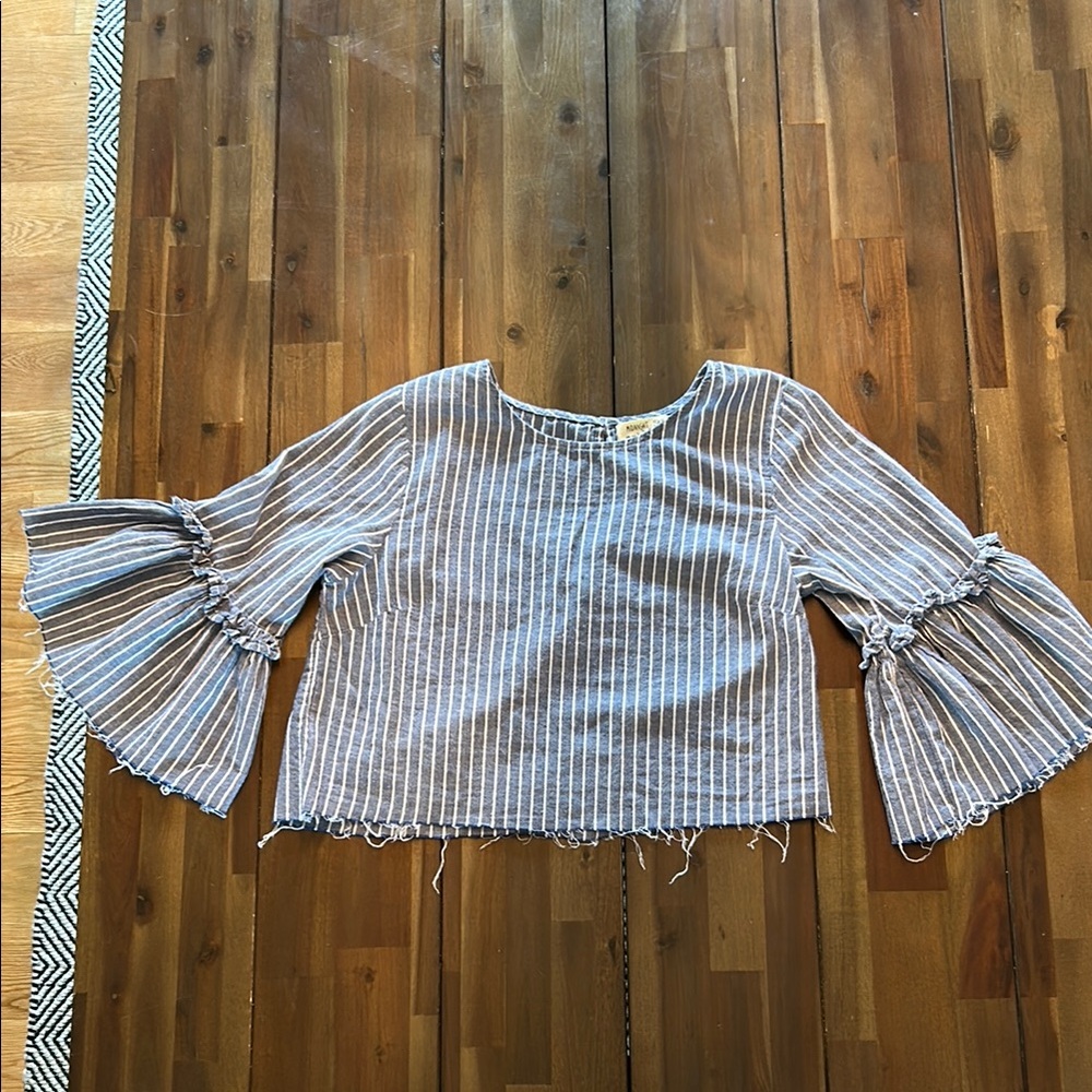 Striped Bell Sleeve Top